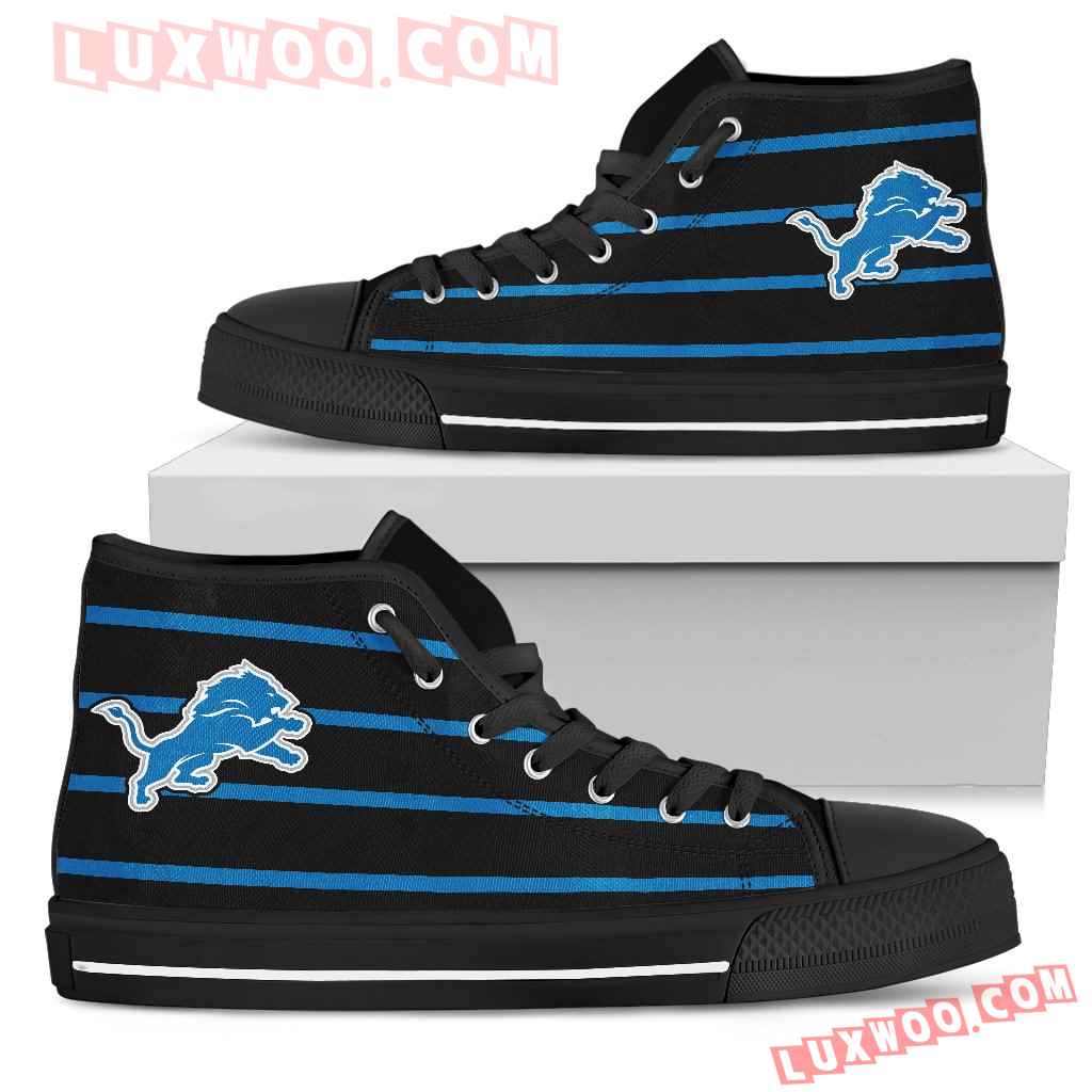 Edge Straight Perfect Circle Detroit Lions High Top Shoes