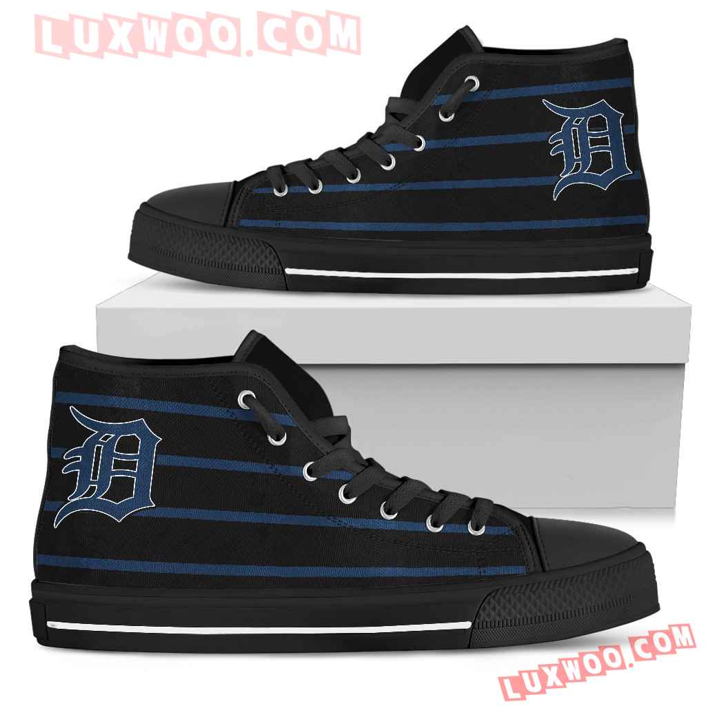 Edge Straight Perfect Circle Detroit Tigers High Top Shoes