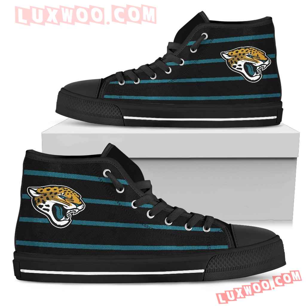 Edge Straight Perfect Circle Jacksonville Jaguars High Top Shoes