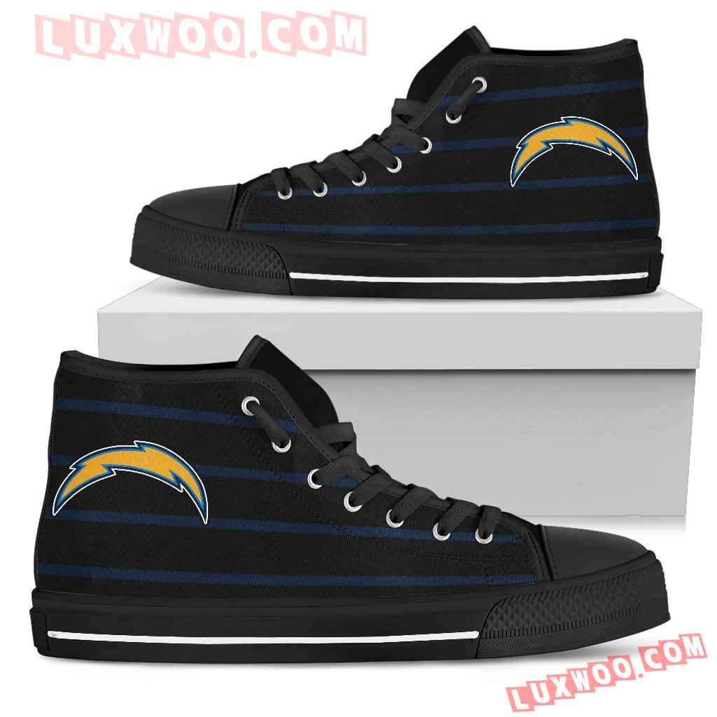 Edge Straight Perfect Circle Los Angeles Chargers High Top Shoes