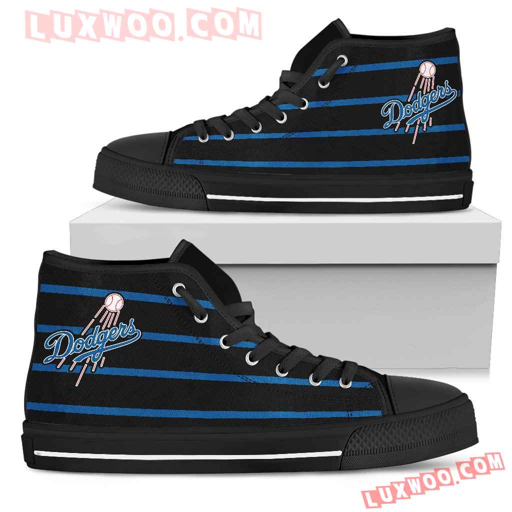 Edge Straight Perfect Circle Los Angeles Dodgers High Top Shoes
