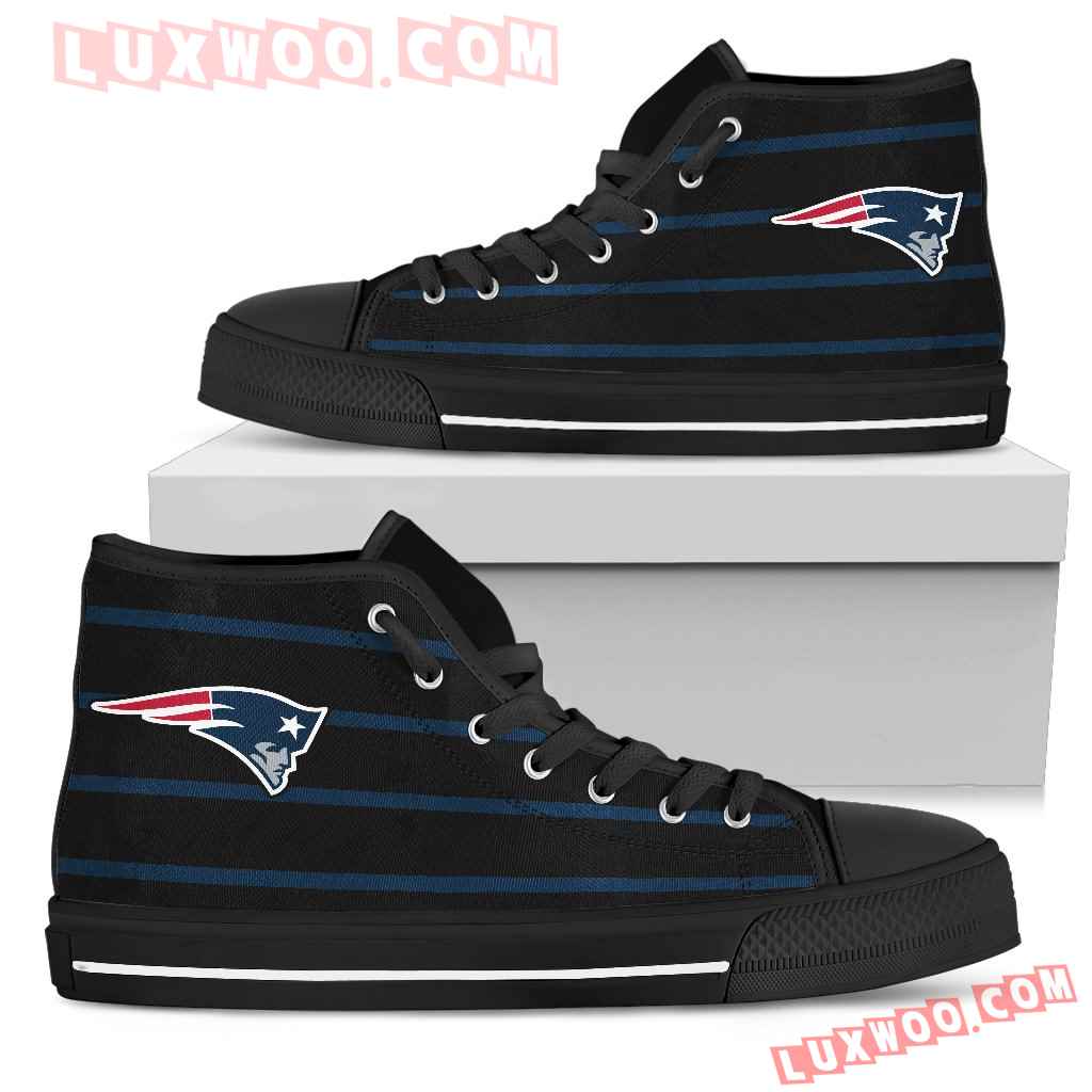 Edge Straight Perfect Circle New England Patriots High Top Shoes