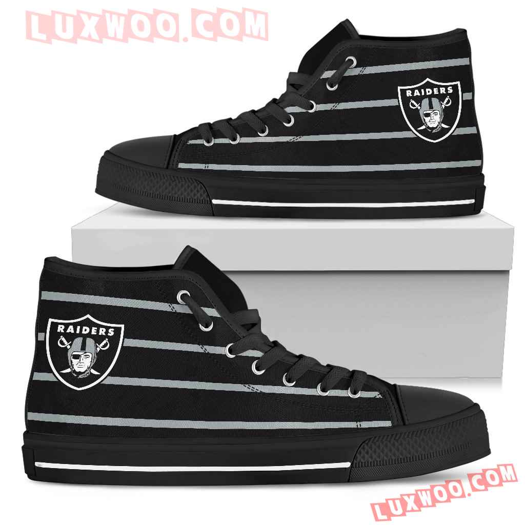 Edge Straight Perfect Circle Oakland Raiders High Top Shoes