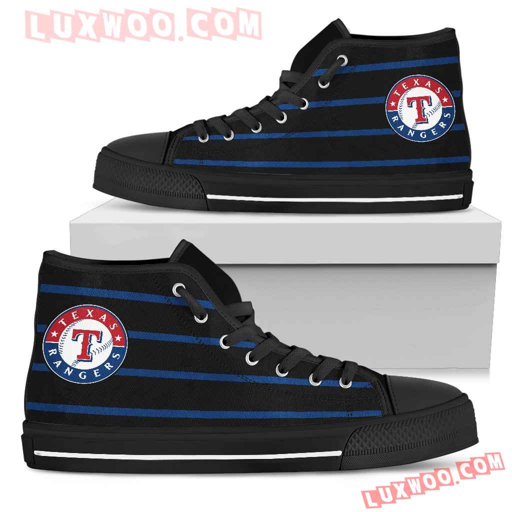 Edge Straight Perfect Circle Texas Rangers High Top Shoes