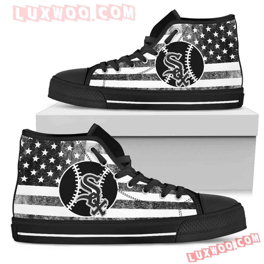 Flag Rugby Chicago White Sox High Top Shoes