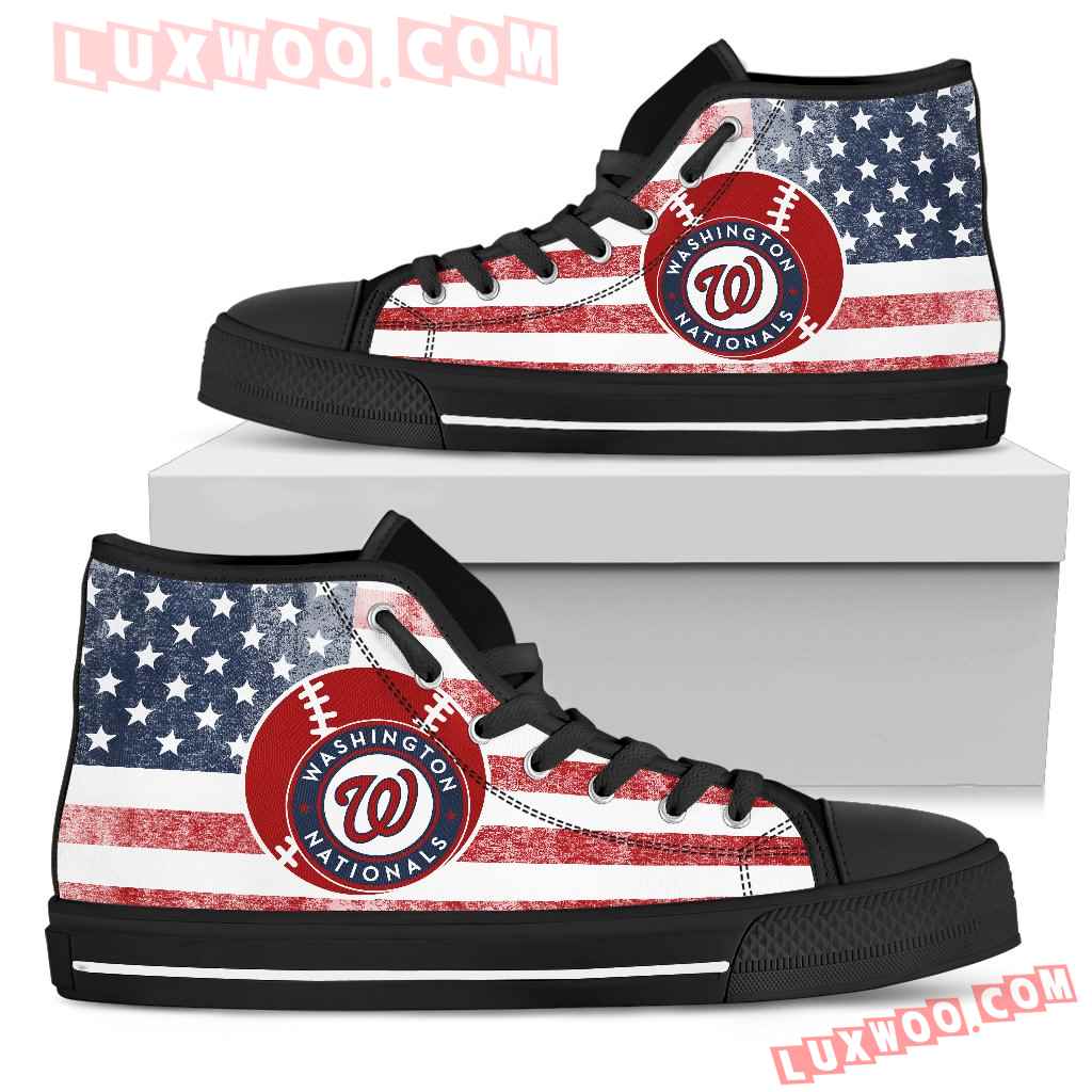 Flag Rugby Washington Nationals High Top Shoes
