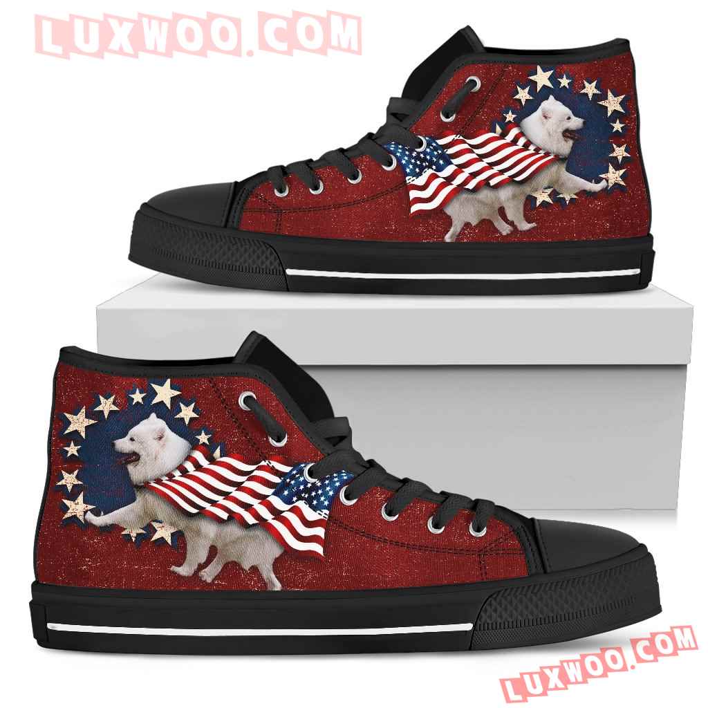 Samoyed - Independence Day High Top Shoes
