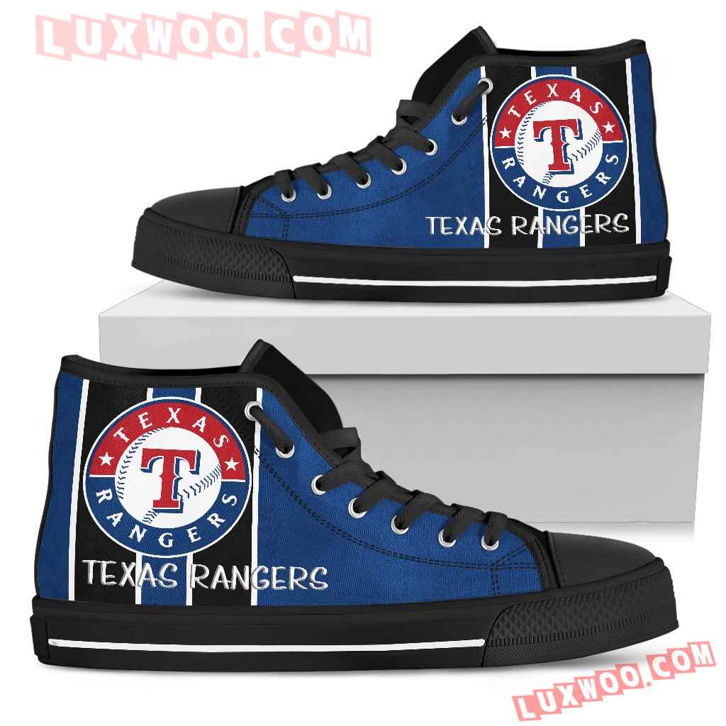 Steaky Trending Fashion Sporty Texas Rangers High Top Shoes