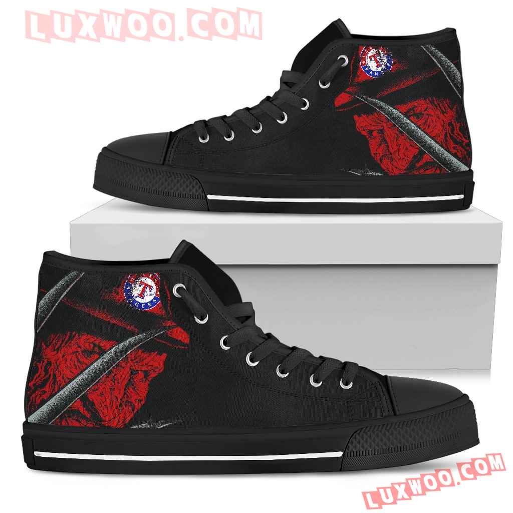 Texas Rangers Nightmare Freddy Colorful High Top Shoes