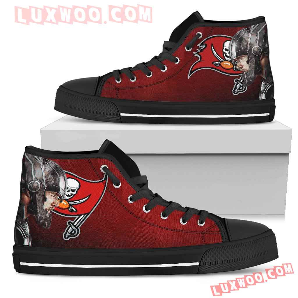Thor Head Beside Tampa Bay Buccaneers High Top Shoes