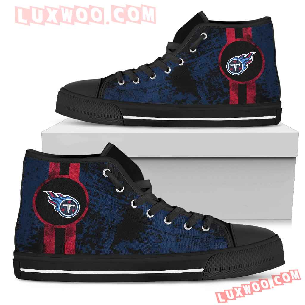 Triple Stripe Bar Dynamic Tennessee Titans High Top Shoes V1