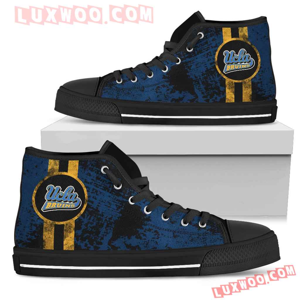 Triple Stripe Bar Dynamic Ucla Bruins High Top Shoes