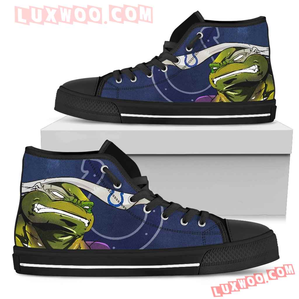 Turtle Indianapolis Colts Ninja High Top Shoes