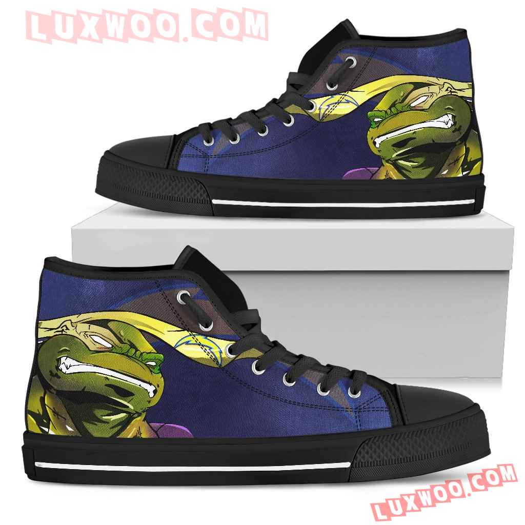 Turtle Los Angeles Chargers Ninja High Top Shoes