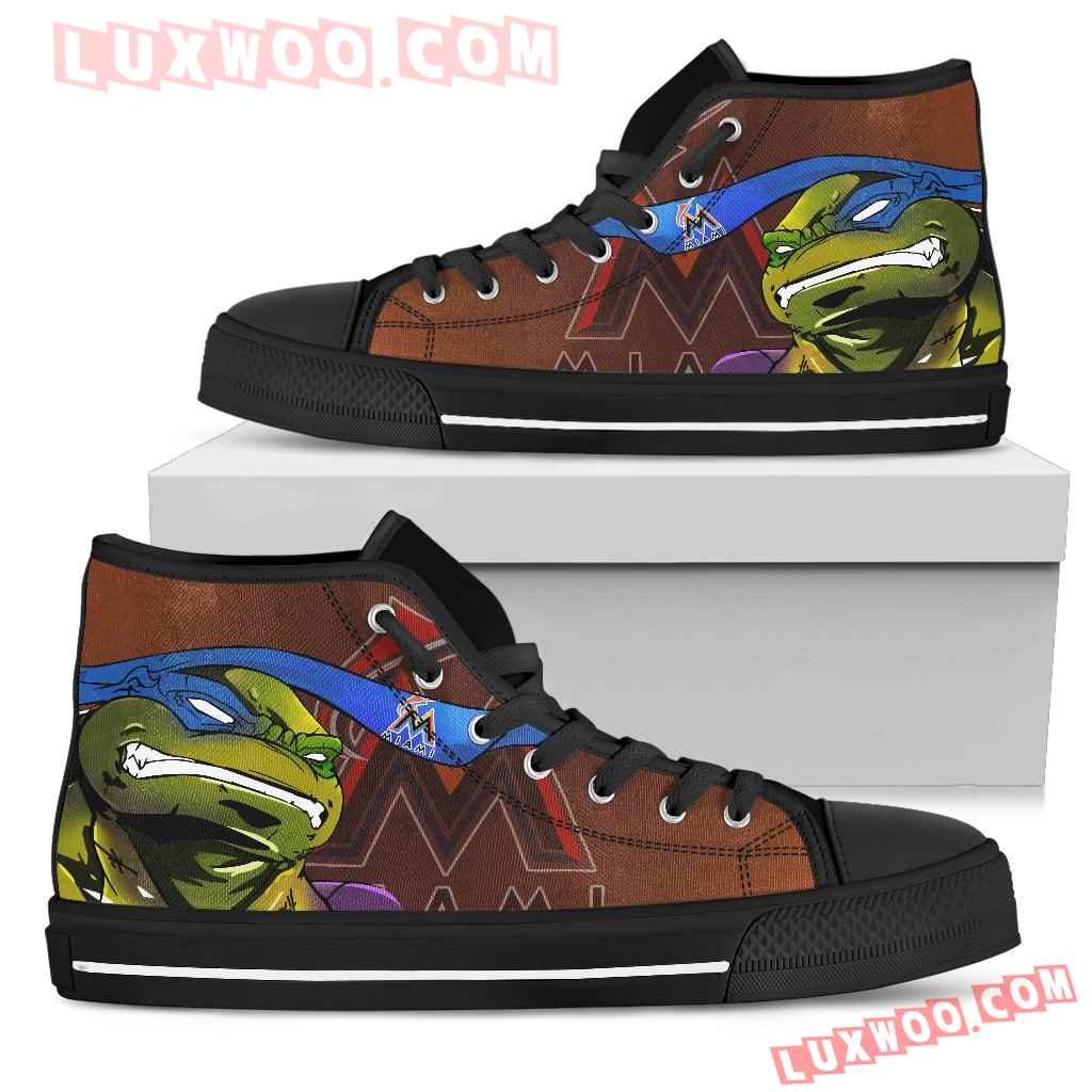 Turtle Miami Marlins Ninja High Top Shoes