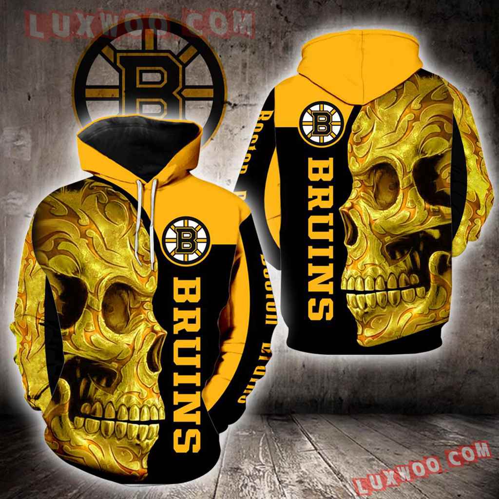 Boston Bruins New Skull Full All Over Print K1486
