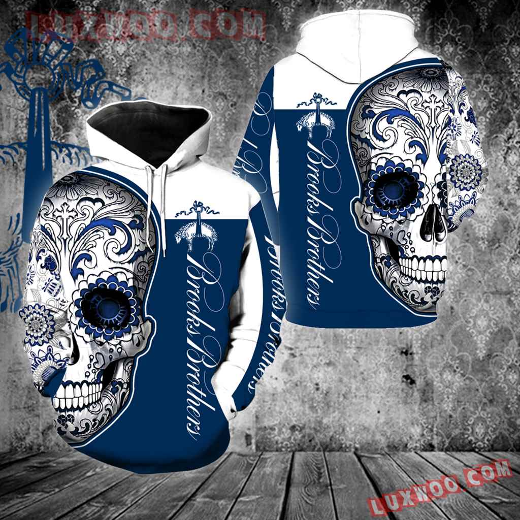 Brooks Brothers Skull All Over Print K1050 - Luxwoo.com