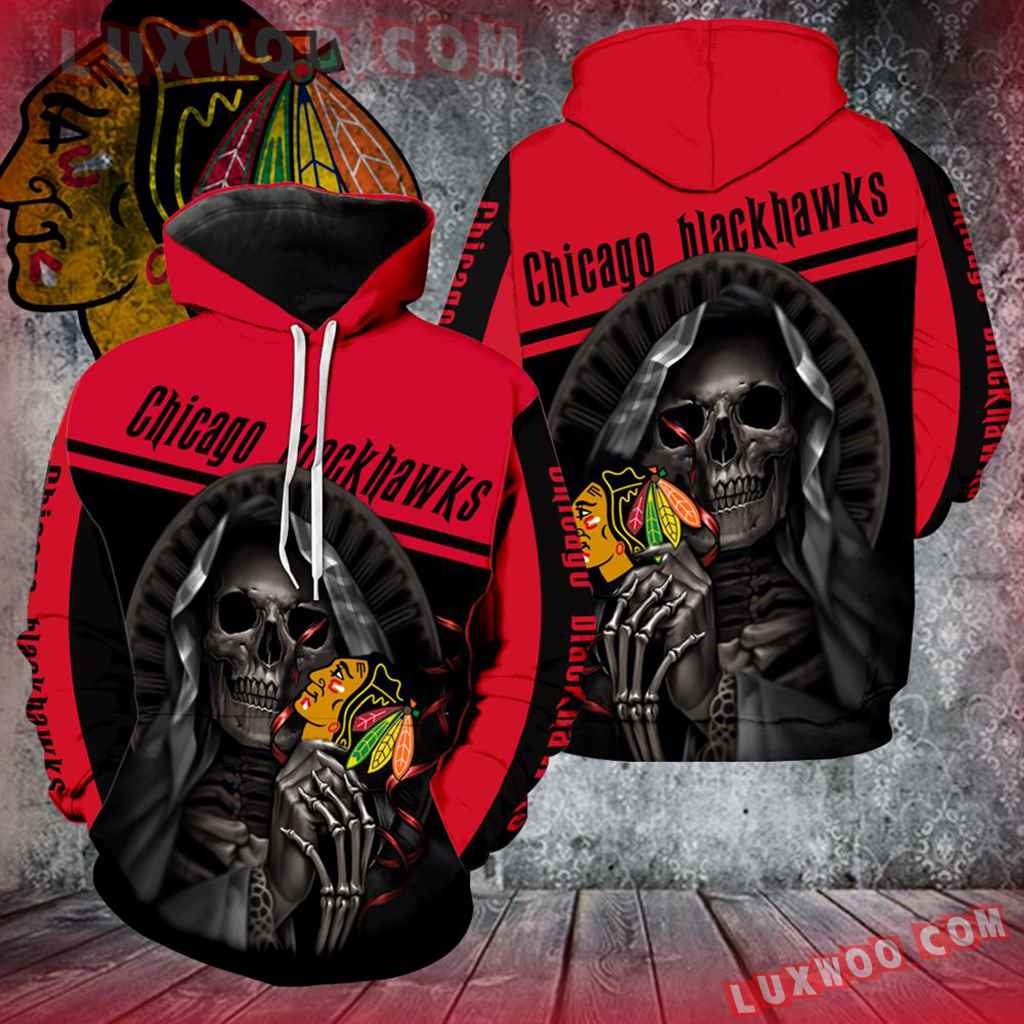 Chicago Blackhawks Skull Full Over Print V1207