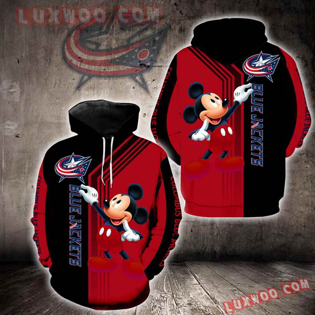 Columbus Blue Jackets Mickey Mouse New Full All Over Print V1533 ...