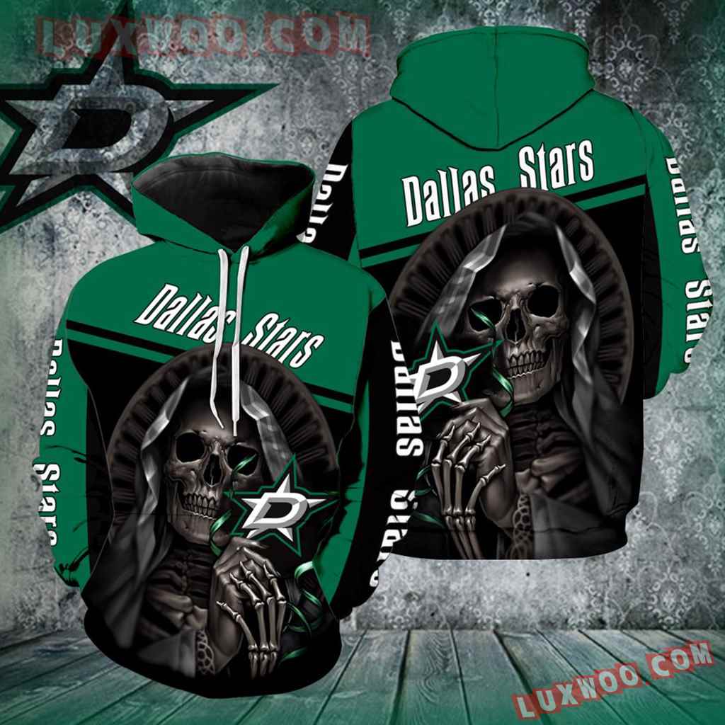 Dallas Stars Skull Full Over Print V1209