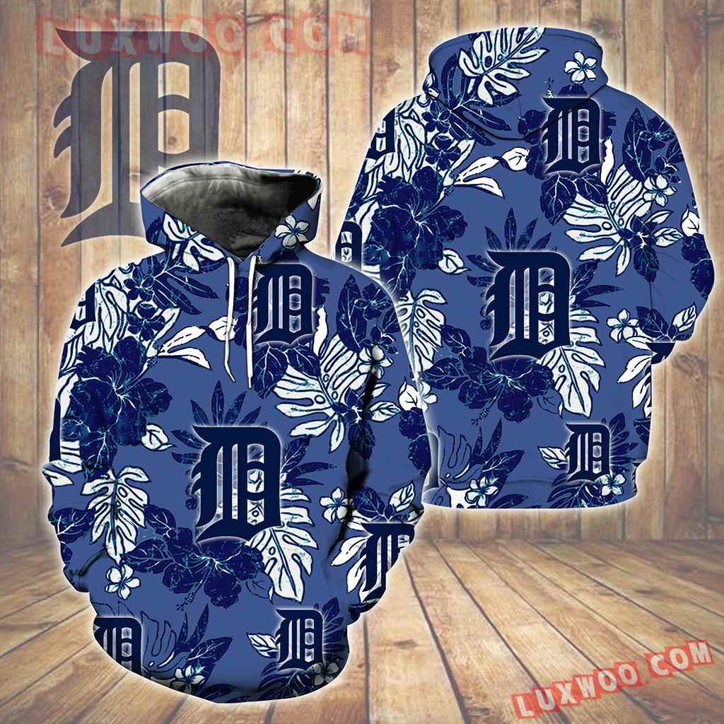 Detroit Tigers Hawaiian Tropical Flower New Full All Over Print K1541