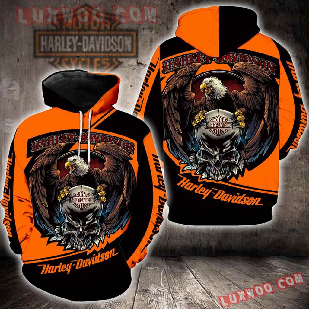 Harley Davidson Eagle Skull Full All Over Print K1419 - Luxwoo.com