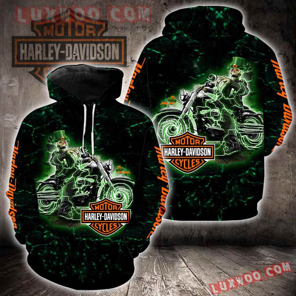 Harley-davidson Irish Saint Patricks Day New Full All Over Print K1408