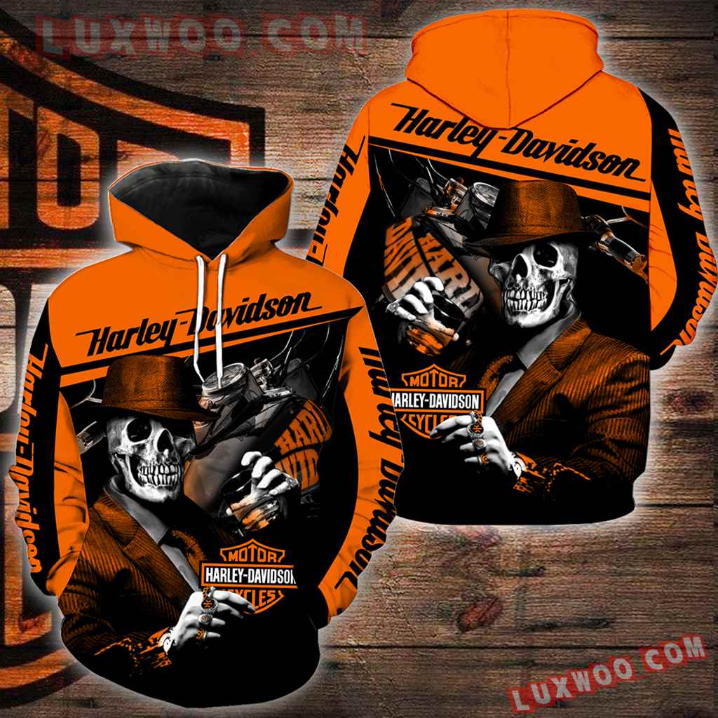 Harley Davidson New Skull Motorbike Full All Over Print V1588