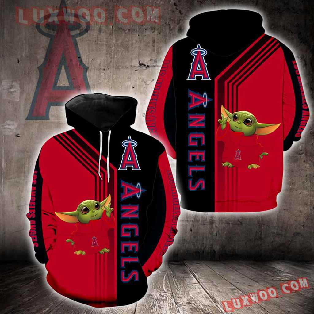 Los Angeles Angels Baby Yoda Green New Full All Over Print K1292