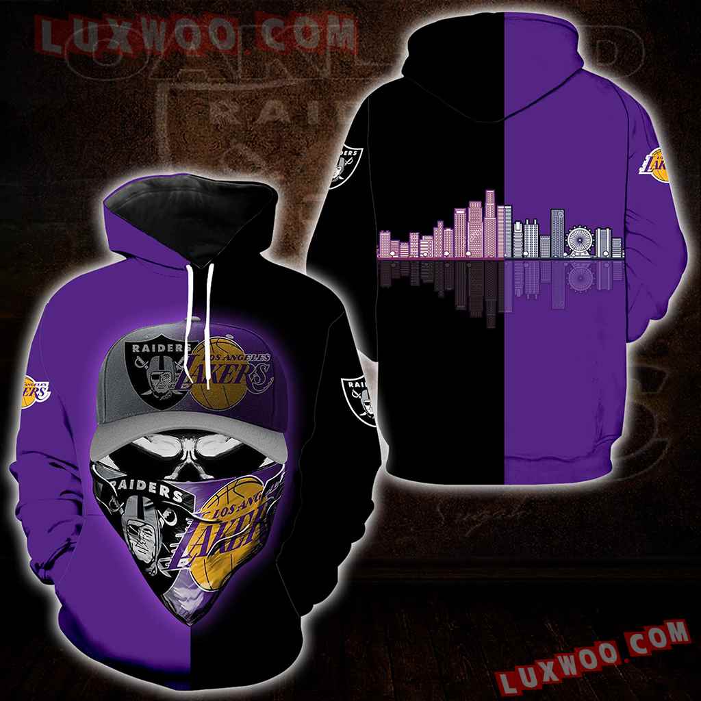 Los Angeles Lakers And Oakland Raiders New Full All Over Print S1031