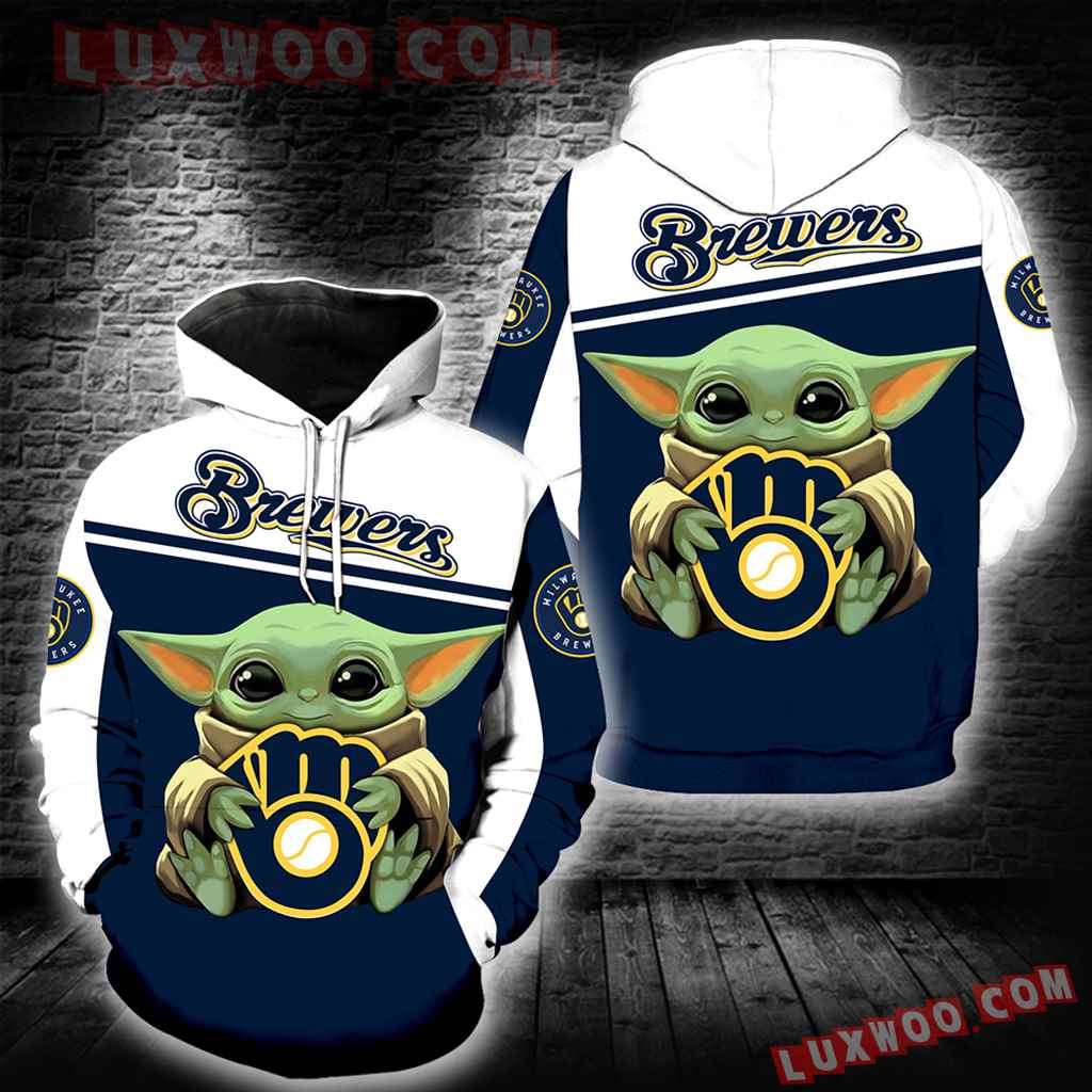 Milwaukee Brewers Baby Yoda New Full All Over Print K1338