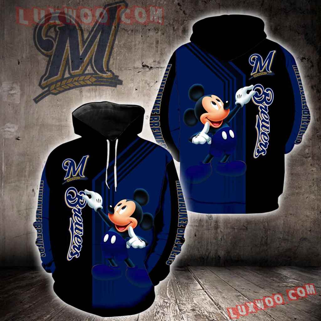 Milwaukee Brewers Mickey Mouse New Full All Over Print K1386