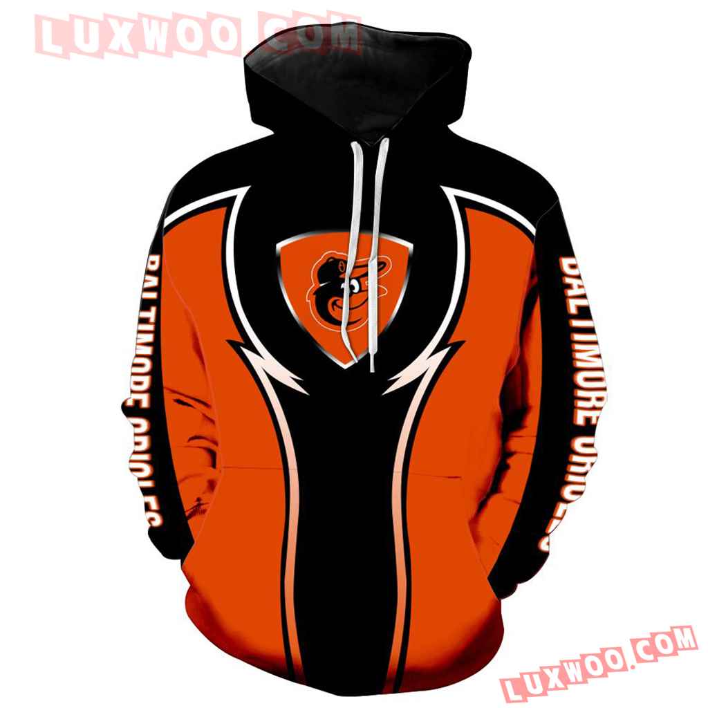 Mlb Baltimore Orioles 3d Hoodie New All Over Print V1098
