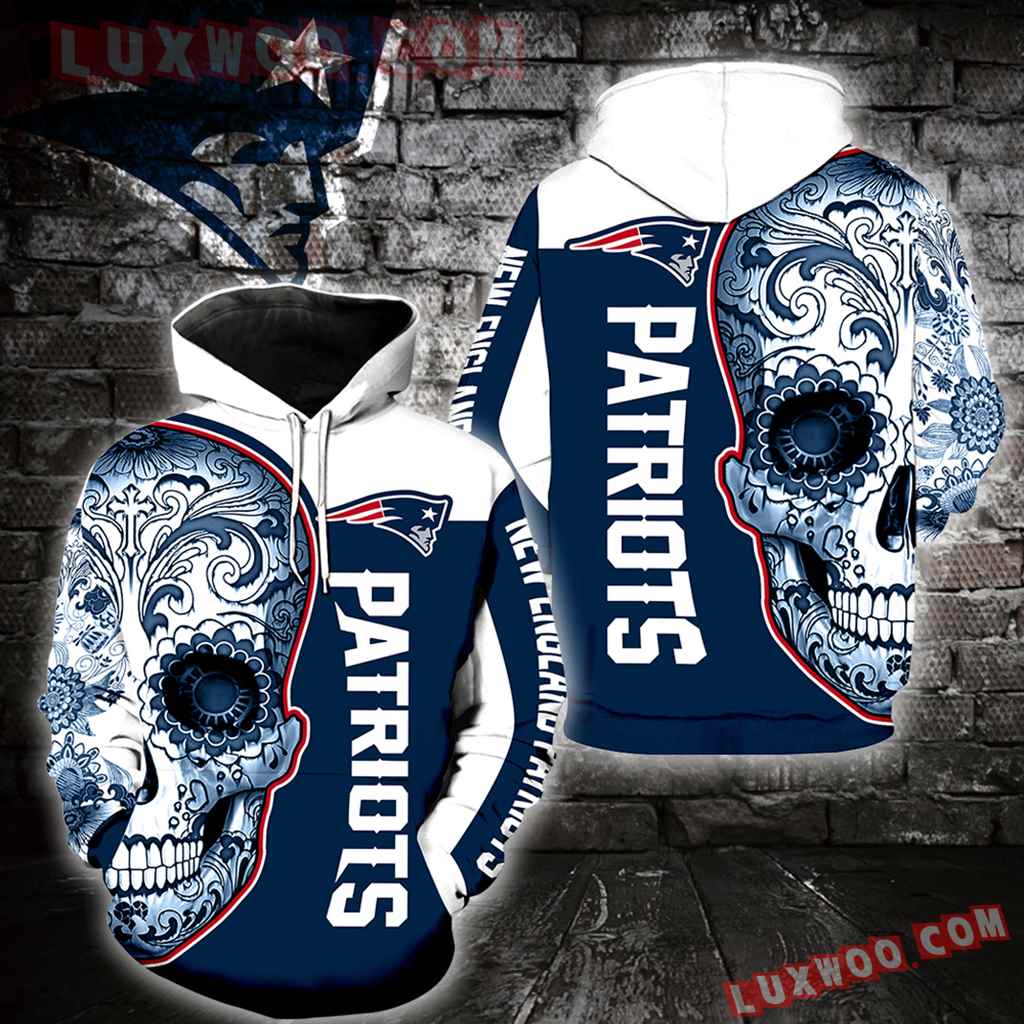 New England Patriots Skull Full Over Print K1042