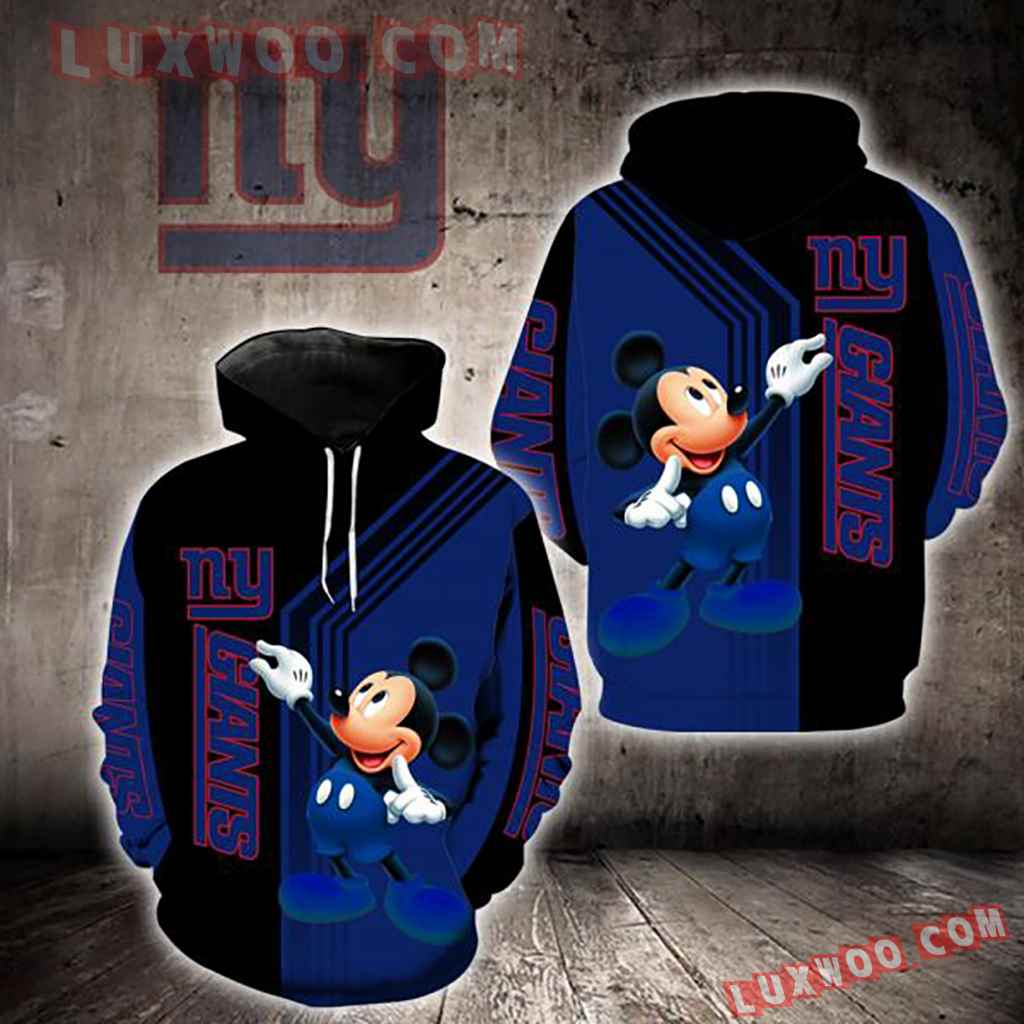 Nfl New York Giants Mickey Mouse 3d Hoodie New Full All Over Print Tnt