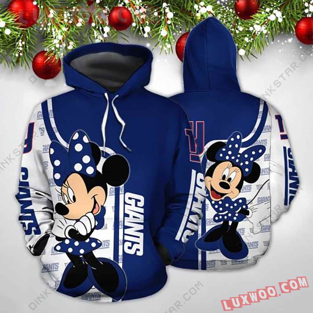 Nfl New York Giants With Minnie 3d Hoodie 4346