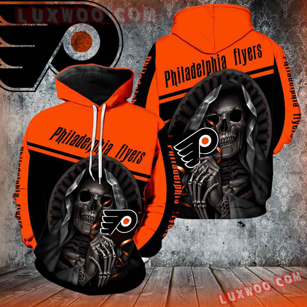 Philadelphia Flyers Skull New All Over Print V1264