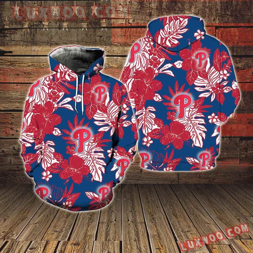 Philadelphia Phillies Hawaiian Tropical Flower New Full All Over Print K1554