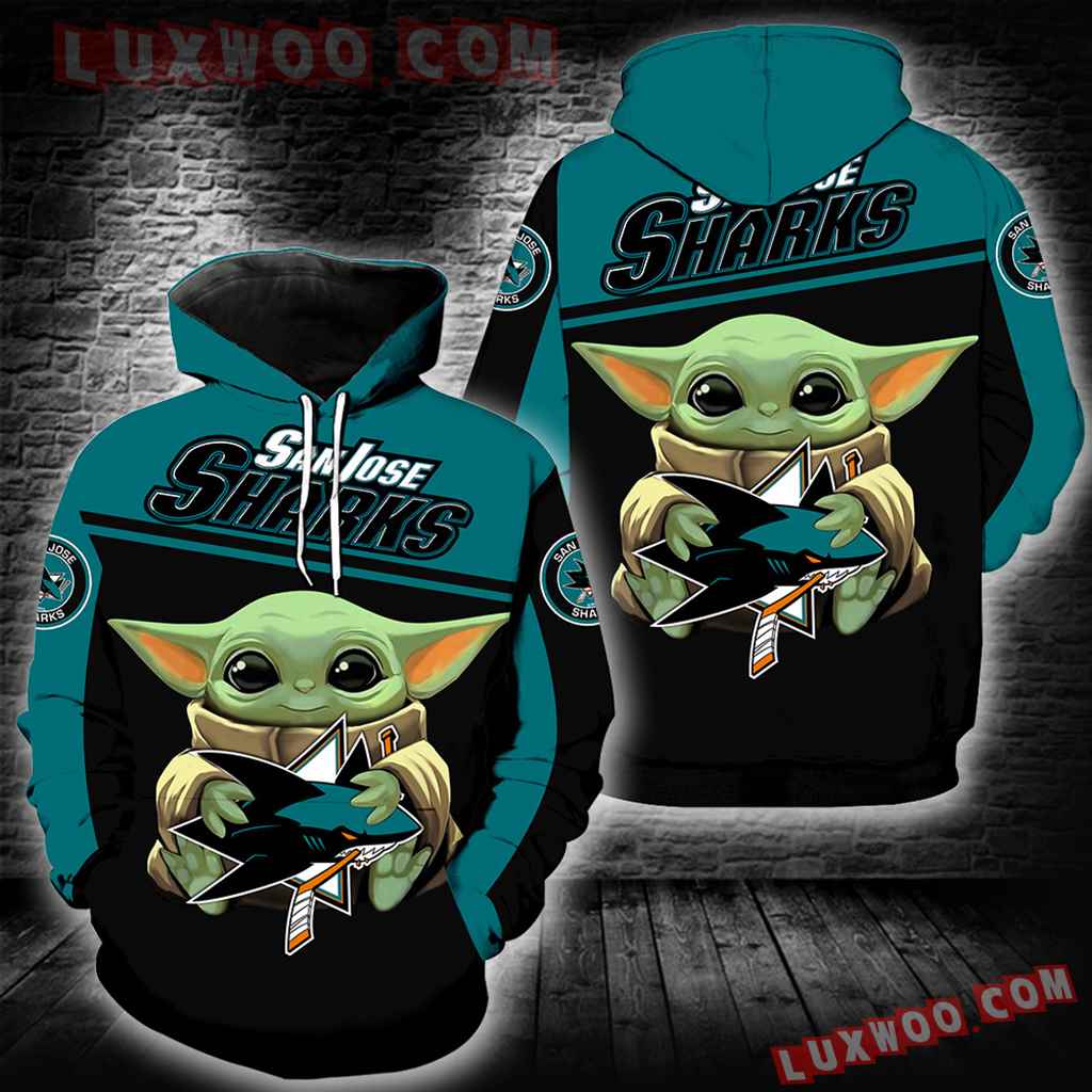 San Jose Sharks Baby Yoda New Full All Over Print K1373