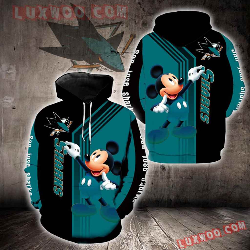 San Jose Sharks Mickey Mouse New Full All Over Print V1521