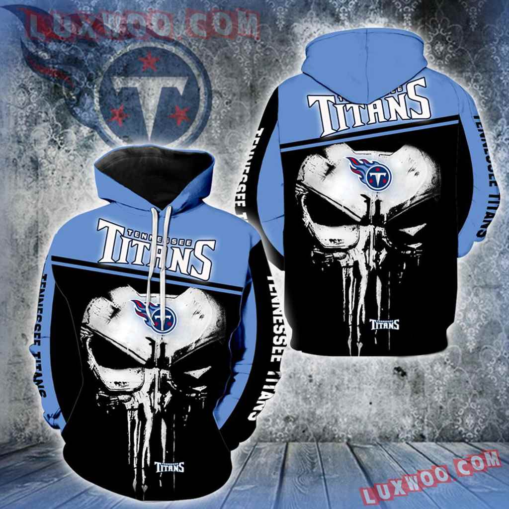 Tennessee Titans Punisher Skull New Full All Over Print V1430 - Luxpu.com