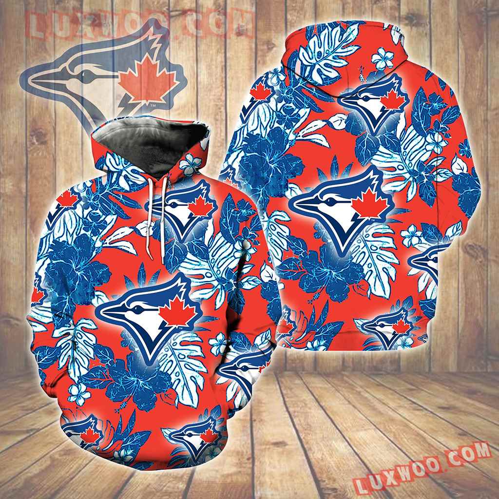 Toronto Blue Jays Hawaiian Tropical Flower New Full All Over Print K1548 Full Size Up To 5xl