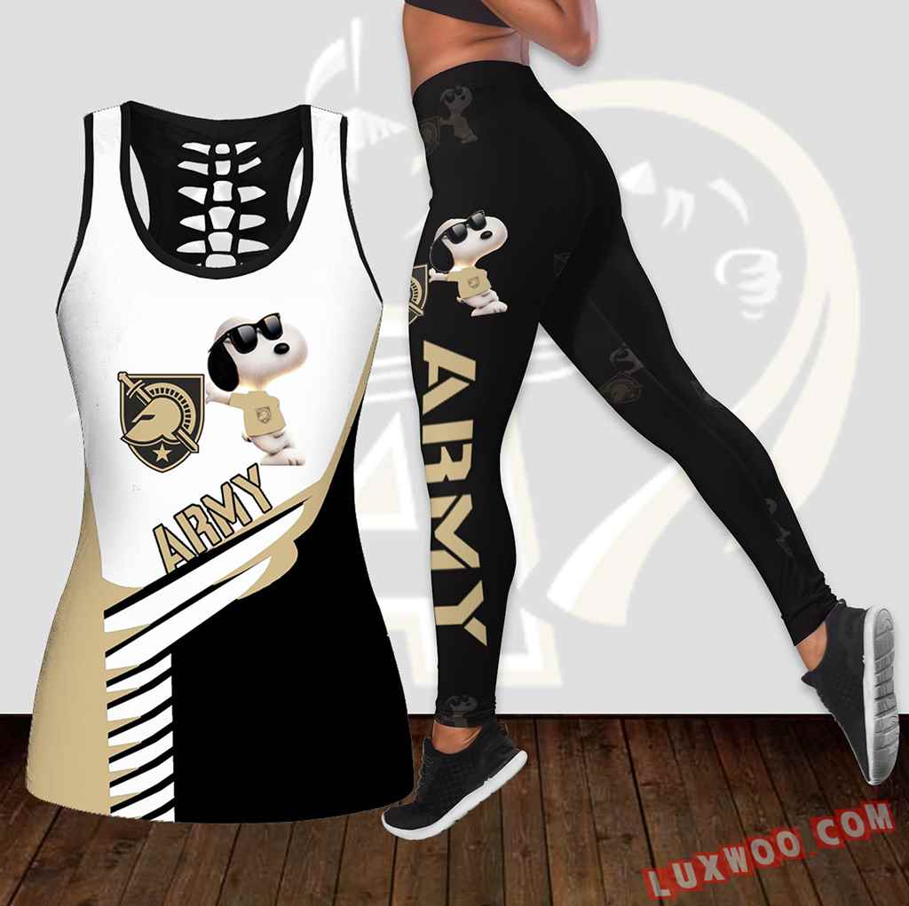 Combo Army Black Knights Snoopy Hollow Tanktop Legging Set Outfit K1805