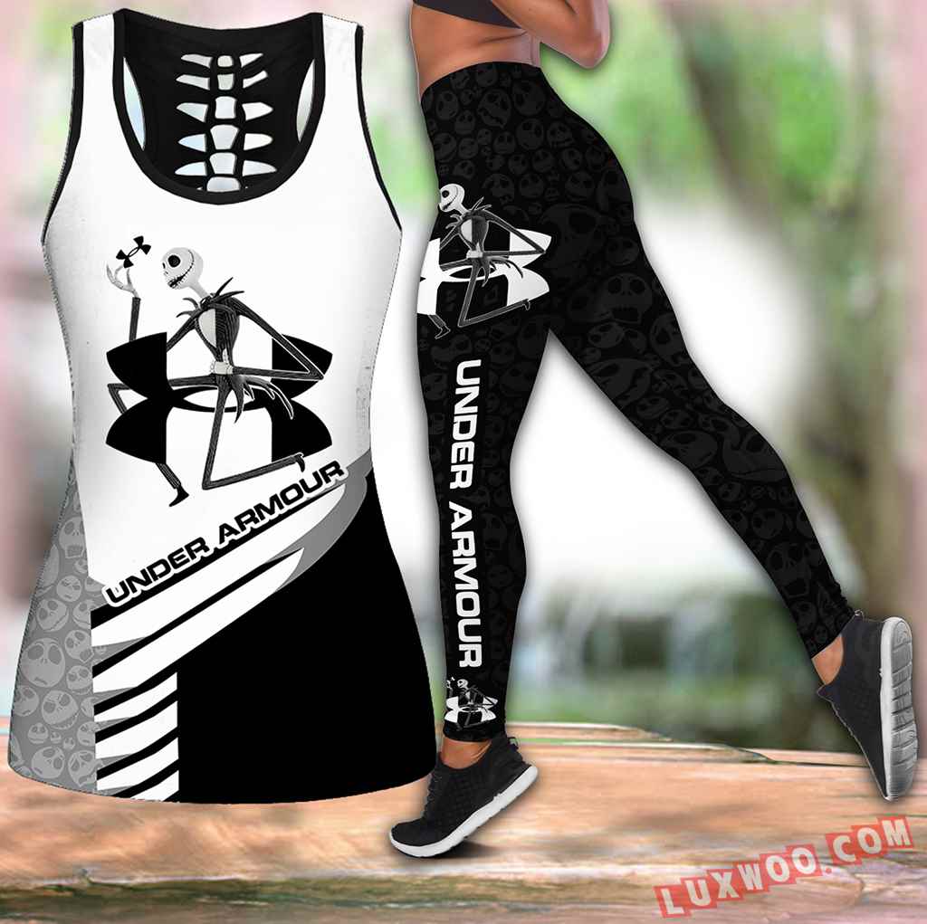 Combo Jack Skellington Under Armour Hollow Tanktop Legging Set Outfit K1744