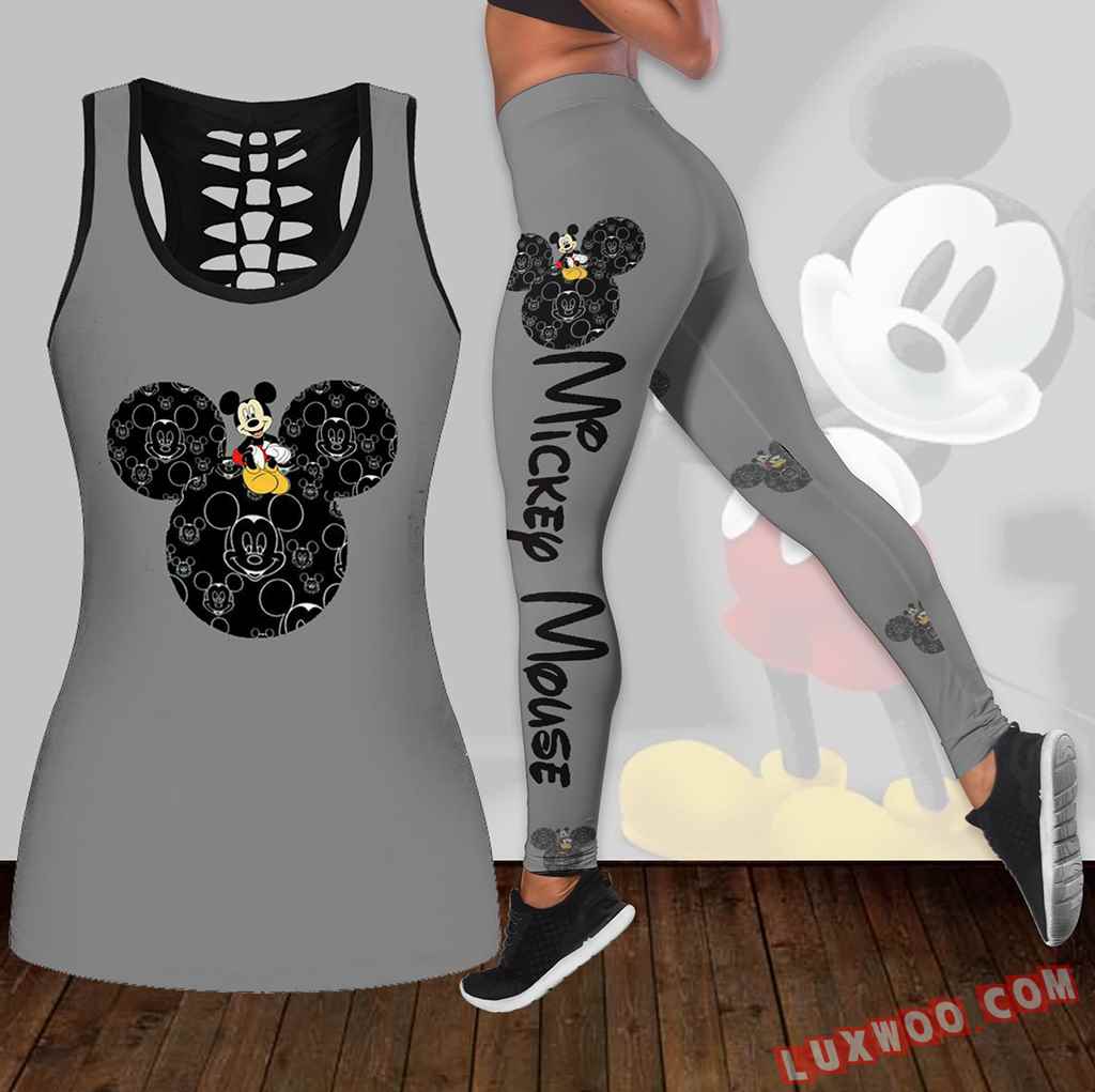 Combo Mickey Mouse Hollow Tanktop Legging Set Outfit K1692