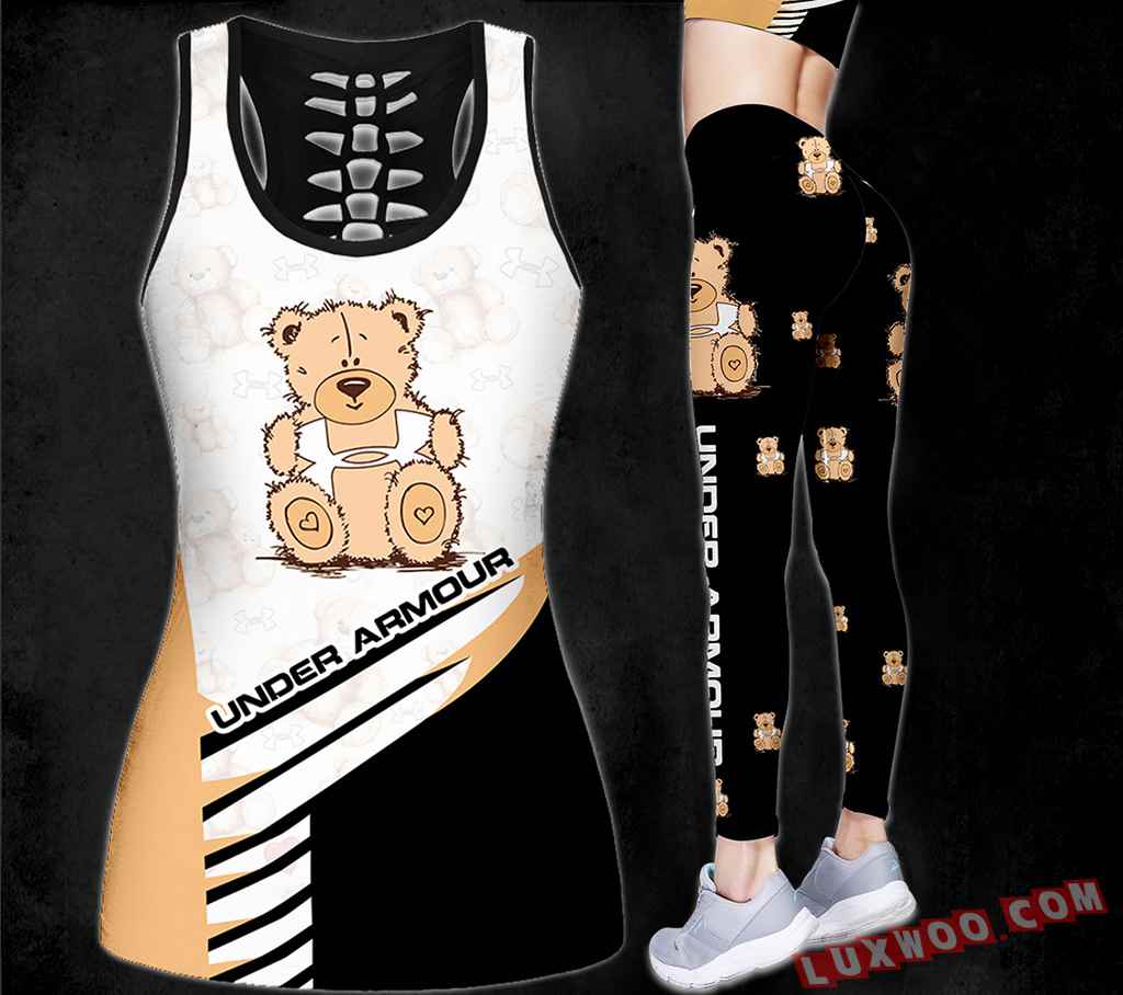 Combo Teddy Bear Under Armour Hollow Tanktop Legging Set Outfit K1604
