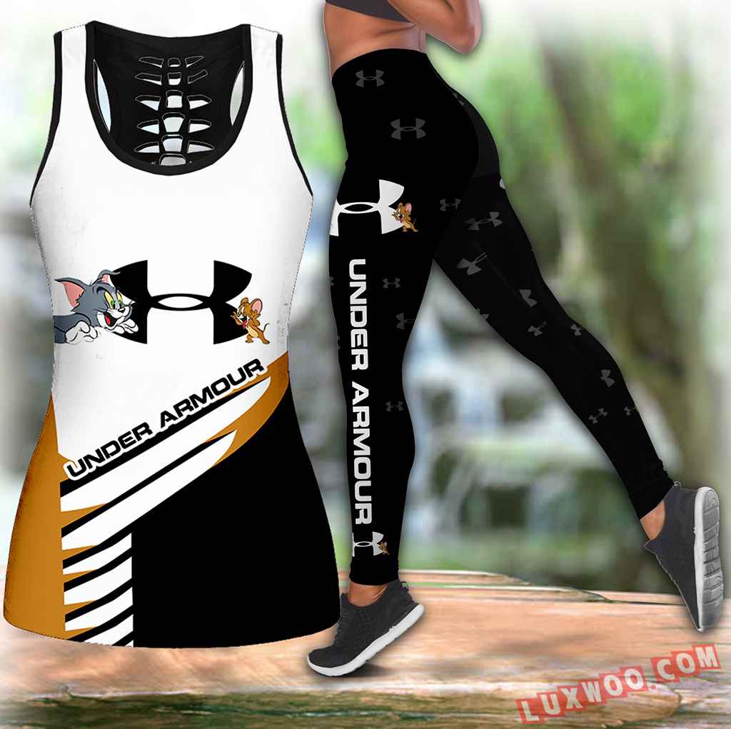 Combo Tom Jerry Under Armour Hollow Tanktop Legging Set Outfit K1618