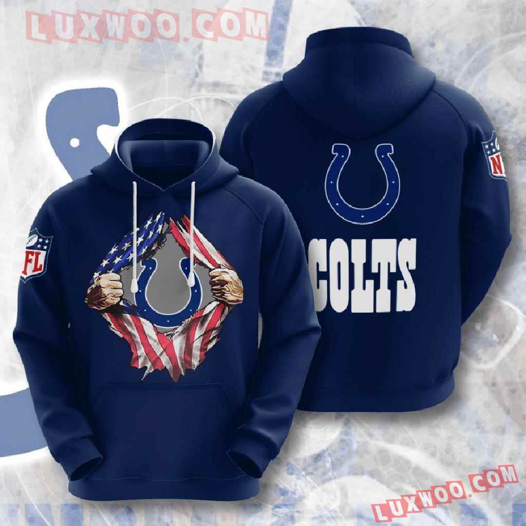 Nfl Indianapolis Colts 3d Hoodies Printed Zip Hoodies Sweatshirt Jacket V1
