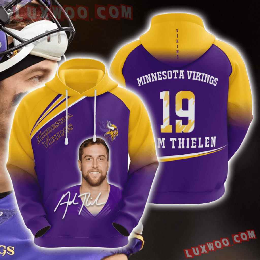 Nfl Minnesota Vikings 3d Hoodies Printed Zip Hoodies Sweatshirt Jacket V19