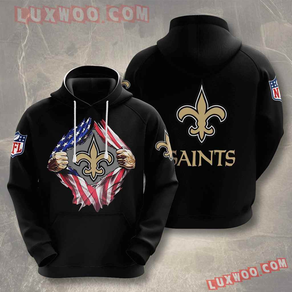 Nfl New Orleans Saints 3d Hoodies Printed Zip Hoodies Sweatshirt Jacket V1